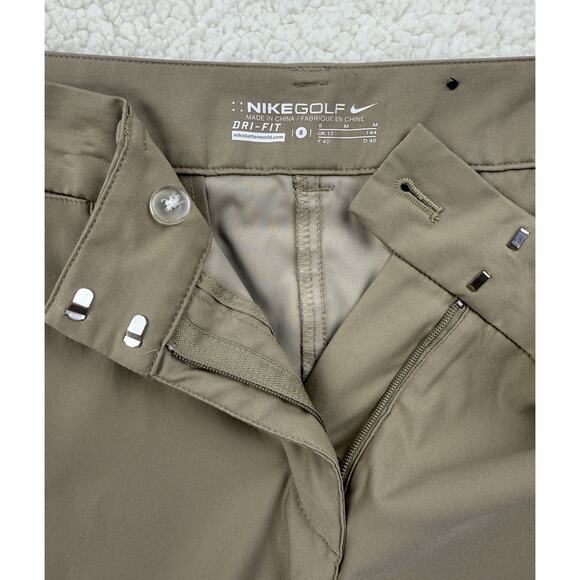 Nike Golf Capri Pants Womens 8 DriFit Performance Light Khaki - Picture 2 of 9